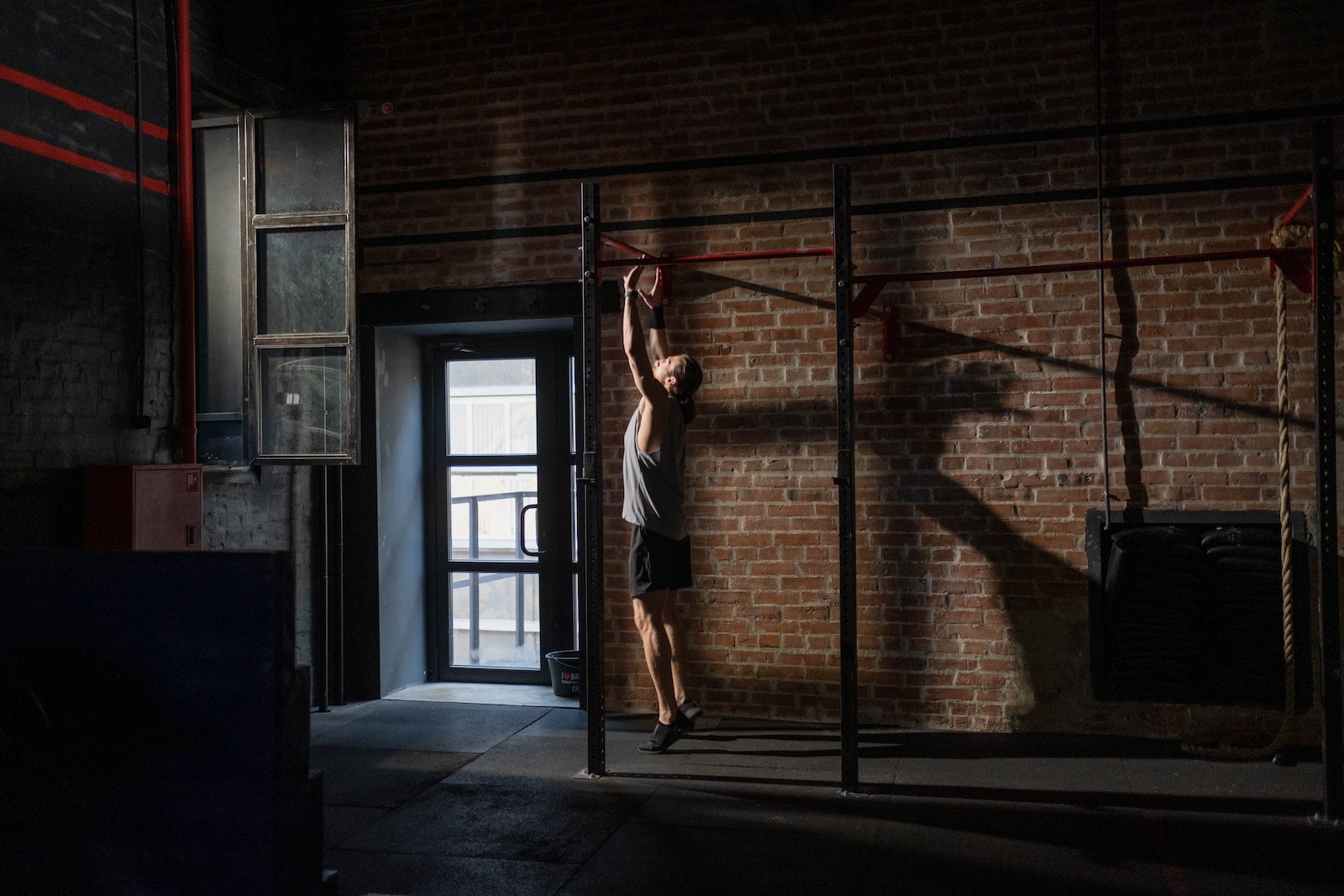 Man Doing Pull-Ups